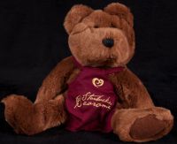 Starbucks Bearista 1998 2nd Edition Burgundy Apron Teddy Bear Plush